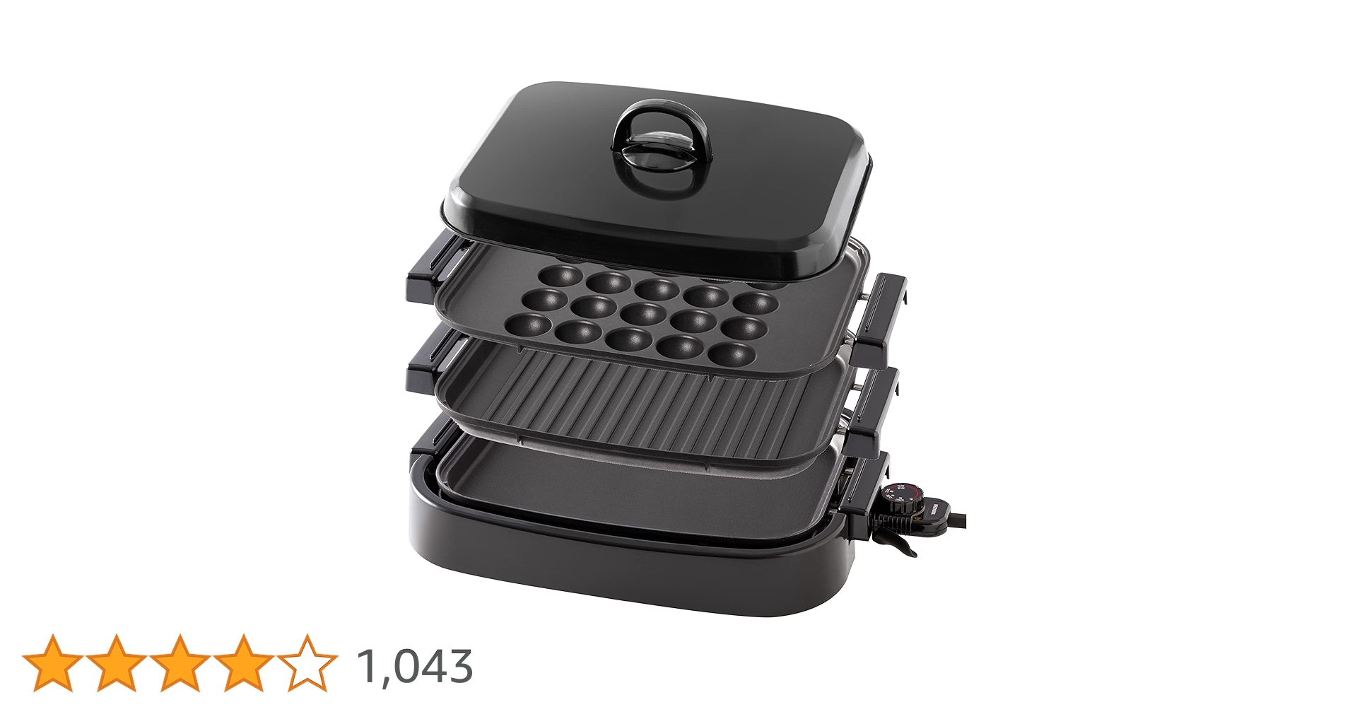 1300Wハイパワー❣平面・波型・たこ焼きプレートの3WAYホットプレート♪❤ Amazon | [山善] ホットプレート 3WAY (平面プレート/波型